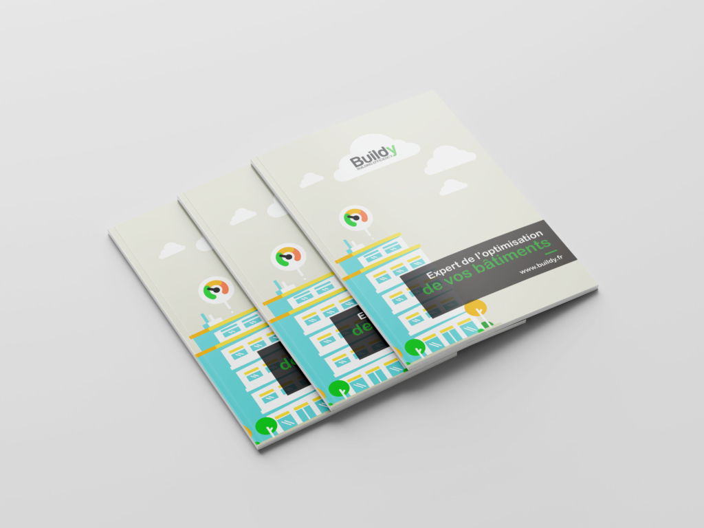 Brochure Buildy : offres déclinées en pictogrammes et illustrations
